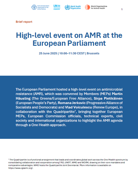 Report of the 'High-level meeting on AMR' held at the European Parliament on 25 June 2025